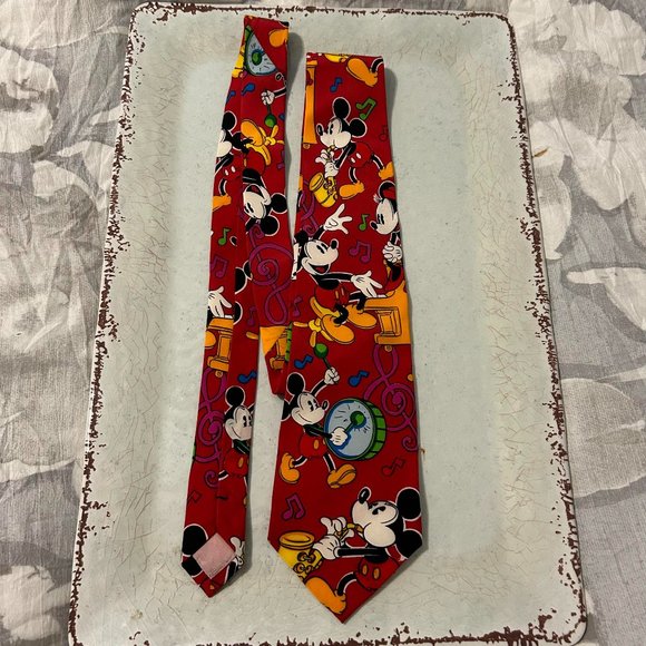 Mickey Mouse Tie - Disney Musical Instrument Band Tie & Tasmanian Devil Tie - Picture 2 of 4
